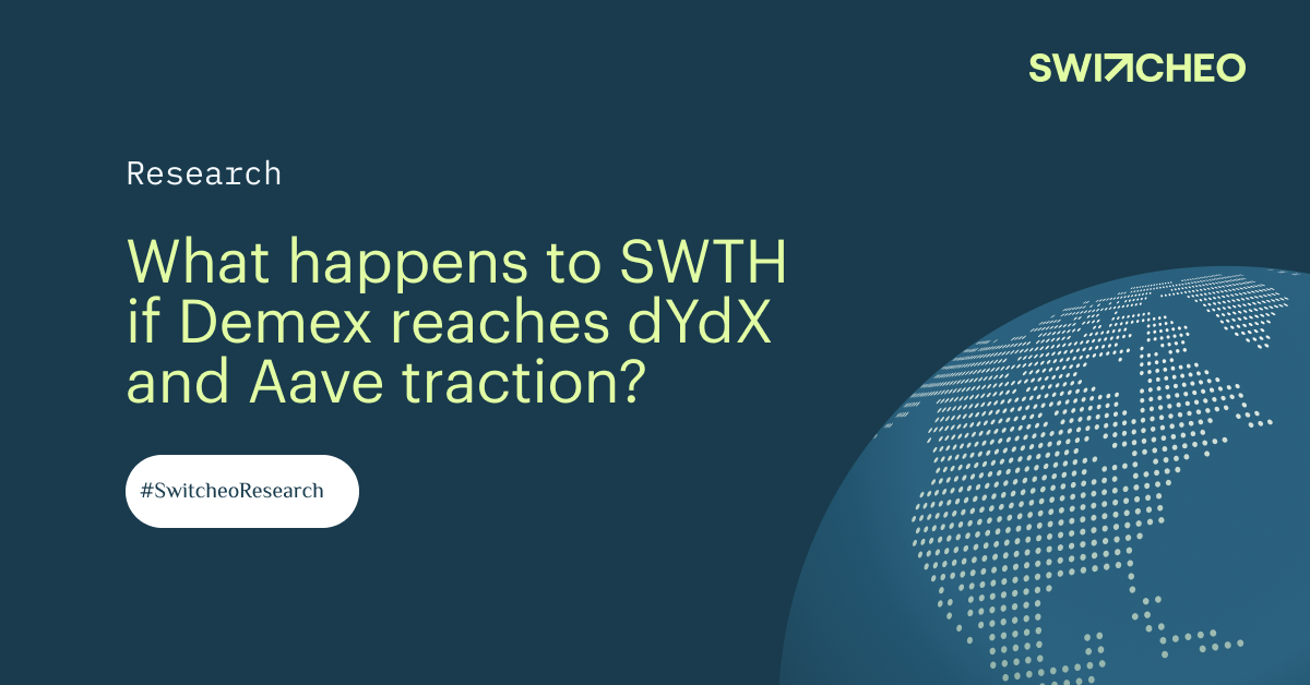 What happens to SWTH if Demex reaches dYdX and Aave traction?