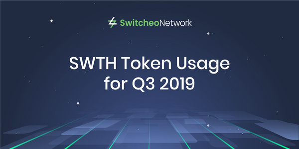 SWTH Token Usage for Q3 2019