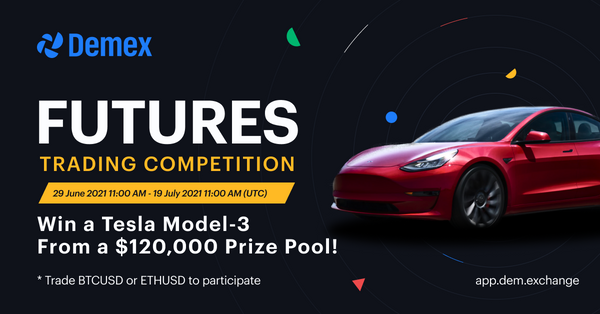 Demex Futures Trading Competition - Win from a $120,000 Prize Pool!