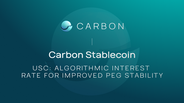 Carbon Stablecoin USC: Algorithmic Interest Rate for Improved Peg Stability